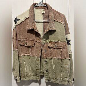 NWOT POL Star Patchwork Jacket